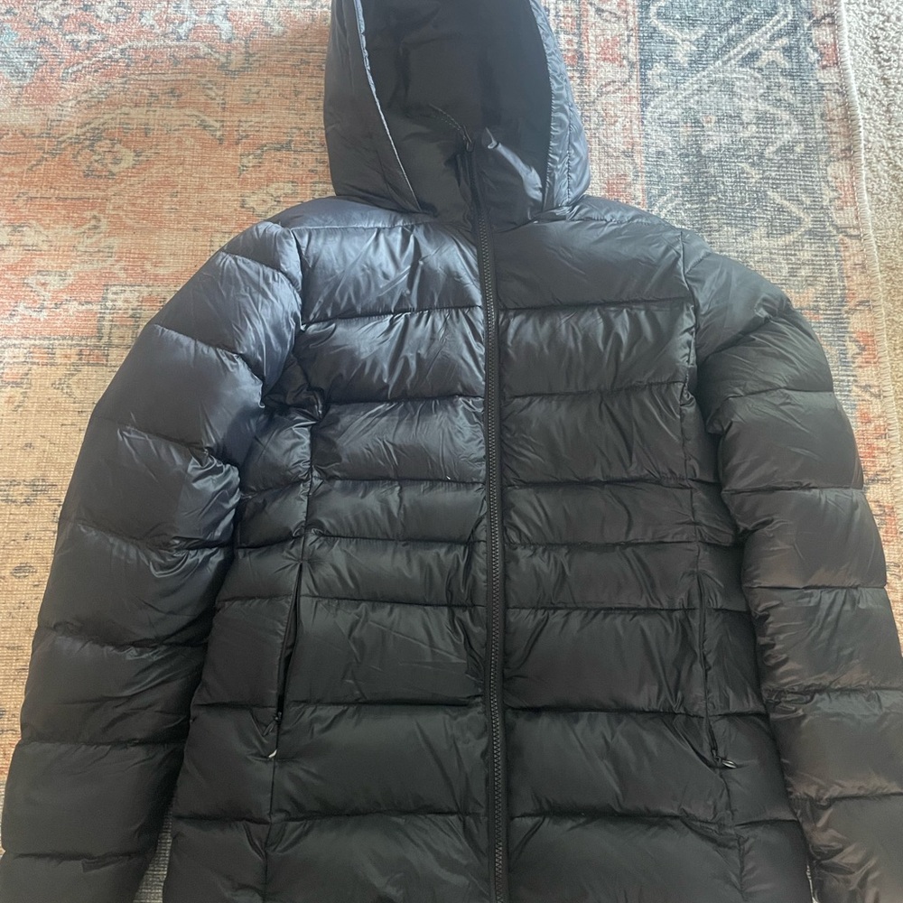 Black Hooded Puffer Jacket